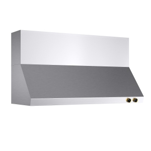 KUCHT Professional 60-inch Ducted Wall Mount Range Hood in Stainless Steel with Gold Accents and Digital Controls