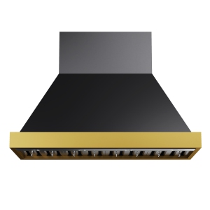 KUCHT Professional 48-inch 800 CFM Wall Mounted Range Hood in Gemstone with Gold Accents
