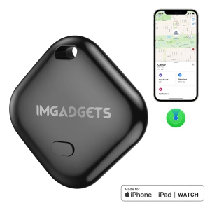 IMGadgets Smart World Tag Bluetooth Item Tracker, GPS Tracker - 1pc | Apple Find My (iOS Only Compatible) | Universal AirTag | Pet Tracker, Durable & Water-Resistant, MFi certified