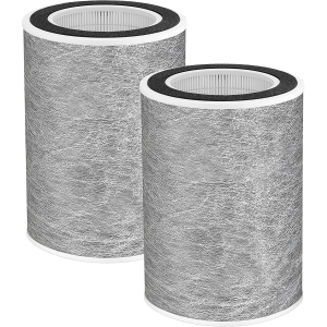 HP201 HP202 HEPA Filter Replacement Compatible Shark HP200 Series, HP201, HP202, HP301, HP302, UA205, AP1000 3-in-1 Max HC501, HC502 Air Purifier, # HE2FKBAS, HE2FKBASMB, 2 Pack