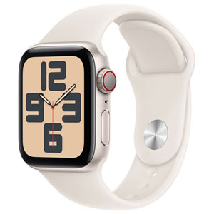 Rogers Apple Watch SE (GPS + Cellular) 40mm Starlight Aluminum Case w/ Starlight Sport Band - S/M - Monthly Financing
