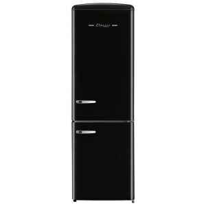 Unique Retro 24" 11.7 Cu. Ft. Bottom Freezer Refrigerator (UGP-330L) - Midnight Black