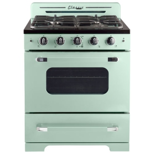 Unique Classic Retro 30" 3.9 Cu. Ft. Fan Convection Freestanding Gas Range (UGP-30CR) - Summer Mint Green