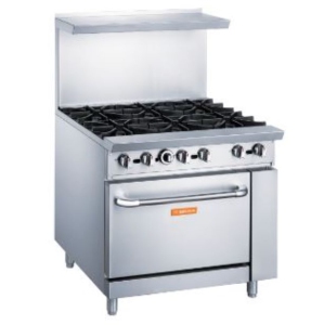 BRIKA BGR-6B Commercial 6 Burner Gas Range