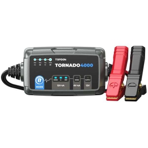 Topdon Tornado 4000C 4A battery charger, battery maintainer, trickle charger, battery desulfator, and DC power supply