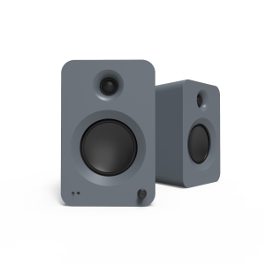 Kanto REN 200W Powered Bookshelf Speakers with HDMI ARC, USB-C, and Bluetooth 5.3 - Matte Grey, Pair