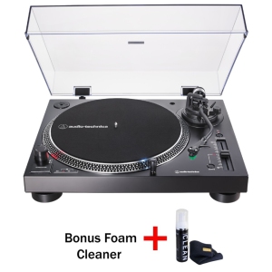 Audio-Technica AT-LP120XUSB-BK Direct-Drive Turntable (Analog & USB) - Bonus Gadget Cleaner Included!