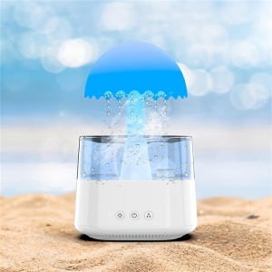 YOULIGHTS Rain cloud drip humidifier with remote control, 2 in 1 rain cloud diffuser, 450 ml rain cloud drip humidifier, 7 color mushroom aromatherapy essential oil diffuser
