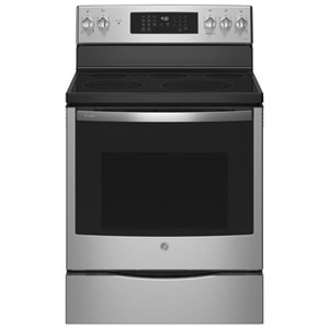 GE Profile 30" 6.2 Cu. Ft. 5-Burner Freestanding Electric Range (PCB900YVFS) - Stainless Steel
