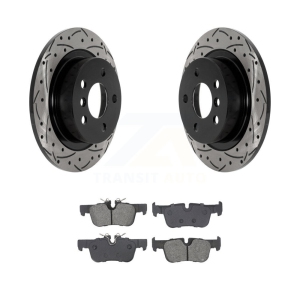 Rear Drill Slot Brake Rotors Semi-Metallic Pad Kit For Mini Cooper Countryman Clubman BMW KDS-101073