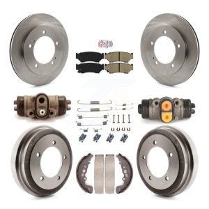 Front Rear Disc Brake Rotor Semi-Metallic Pad Drum Kit (9Pc) For Chevrolet Tracker Suzuki K8A-105414
