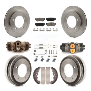 Front Rear Brake Rotor Ceramic Pad And Drum Kit (9Pc) For Chevrolet Tracker Suzuki Vitara K8C-102794