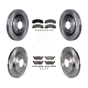 Front Rear Disc Brake Rotor & Ceramic Pad Kit For Ford F-150 Expedition Lincoln Navigator K8T-104472