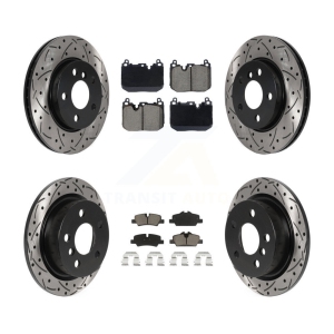 Front Rear Drill Slot Brake Rotors Ceramic Pad Kit For 2015 Mini Cooper With 5 Lug Wheels KDC-101083