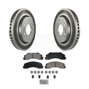 Front Coated Disc Brake Rotor Ceramic Pad Kit For Ford F-150 Expedition Lincoln Navigator KGA-105633