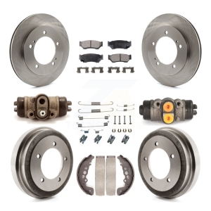 Front Rear Brake Rotor Ceramic Pad And Drum Kit (9Pc) For Chevrolet Tracker Suzuki Vitara K8T-102573