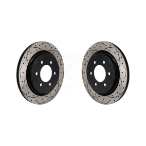 Rear Drilled Slot Brake Rotors Pair For Ford F-150 Lightning Expedition Lincoln Navigator KD-100733