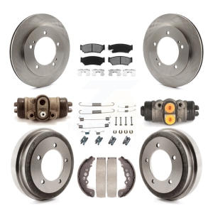 Front Rear Disc Brake Rotor Semi-Metallic Pad Drum Kit (9Pc) For Chevrolet Tracker Suzuki K8S-102408