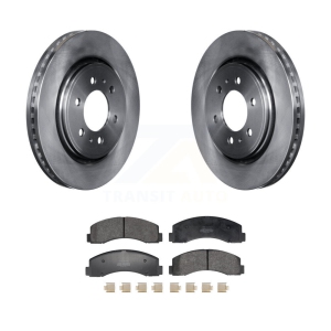 Front Disc Brake Rotors Semi-Metallic Pad Kit For Ford F-150 Expedition Lincoln Navigator K8F-104062