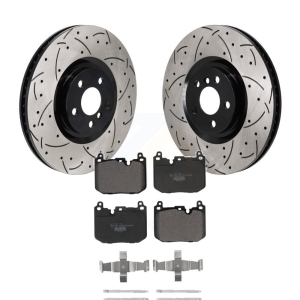 Front Drill Slot Brake Rotors Ceramic Pad Kit For Mini Cooper Countryman BMW X2 228i Gran KDT-101395