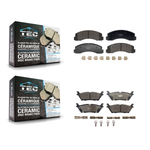 Front Rear Ceramic Brake Pads Kit For Ford F-150 Expedition Lincoln Navigator KTC-100821