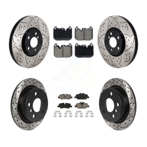 Front Rear Drill Slot Brake Rotors Ceramic Pad Kit For 2015 Mini Cooper With 5 Lug Wheels KDC-101228