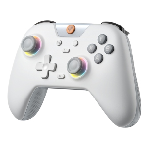 EasySMX X05 Wireless Controller for Switch/PC/Android- Bluetooth Controller Gamepad with Hall Effect Joysticks and Trigger, Turbo, Rumble Vibration, RGB -W