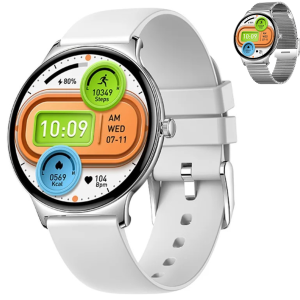 Tutt V89 PRO Stainless Steel Smartwatch with Calling, Heart Rate Monitor, and Multi-Sport Mode