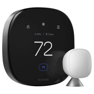ecobee Wi-Fi Smart Thermostat Premium - Black- EB-STATE6C-01 - Open Box