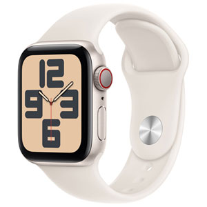 Koodo Apple Watch SE (GPS + Cellular) 40mm Starlight Aluminum Case with Starlight Sport Band - Small/Medium - Monthly Tab Payment