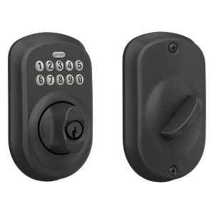 Schlage BE365 PLY 622 Keypad Electronic Deadbolt, Matte Black