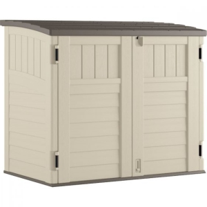 Suncast - 34 cu.ft. Horizontal Shed - Vanilla w/Stoney Roof