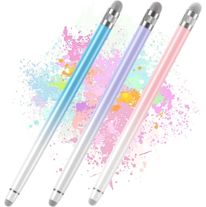 2PCS Stylus Pens for Touch Screens, iPhone/iPad/Tablet Android/Microsoft Surface, for all Capacitive Touch Screens, (Purple/Pink/Blue)