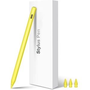 Pencil Wireless Charging for iPad with Tilt & Palm Rejection, Magnetic Stylus Pen Compatible with ipad Air 3/4/5, ipad 6/7/8/9/10, ipad Pro,Yellow