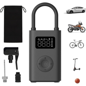 Xiaomi Portable Electric Air Compressor 2, Cordless 150 PSI Tire Inflator Electric Air Pump with Digital Tire Pressure Detection for Car, Scooter, Bike, Ball