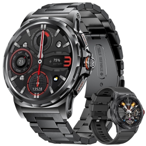 Tutt SL6 Smartwatch with Calling, Heart Rate Monitor, and Multi-Sport Mode - V2-Black