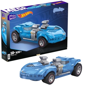 MEGA Hot Wheels Race Car Building Toys Set, Twin Mill with 635 Pieces, Build & Display Collector Replica, Blue, Kids &..