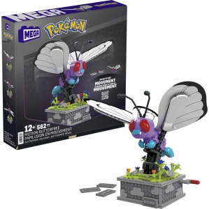 MEGA Pokémon Building Toys Set, Motion Butterfree with 605 Pieces, 7 Inches Tall, Moving Wings, Kids or Adult Collect..