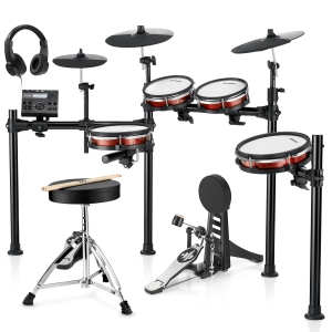Donner DED-200 MAX Electronic Drum Set 5-Drum 3-Cymbal with Drum Throne/Headphone