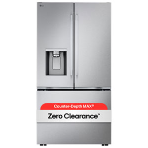 LG 36" 23.7 Cu. Ft. French 3-Door Counter-Depth MAX Refrigerator with Zero Clearance (LF24Z6530S) - Stainless Steel