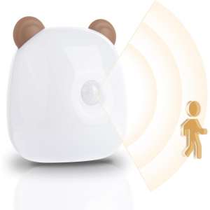 LED Motion Sensor Night Light for Kids, Baby Nursery and Adult, Rechargeable Battery Powered 4000K Warm White Motion Activated Nightstand Light Lamp