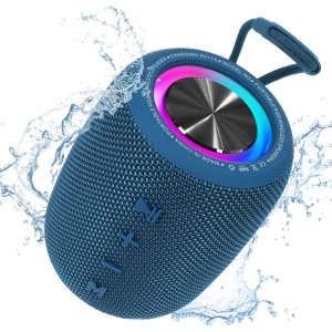 Portable Bluetooth Speaker, BT5.3 Wireless Speaker 20W Bass Diaphragms with Multi LED Light Dynamic Modes, IPX6 Waterproof 16H Playtime supports FM Mode, TF, USB