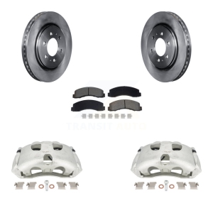 Front Brake Caliper Rotors & Semi-Metallic Pad Kit For Ford Expedition Lincoln Navigator KC8-101344S