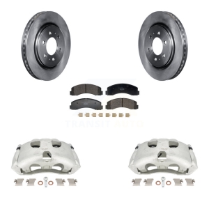 Front Disc Brake Caliper Rotor And Ceramic Pad Kit For Ford Expedition Lincoln Navigator KC8-101369T