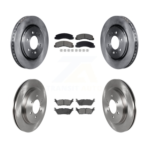 Front Rear Brake Rotors Semi-Metallic Pad Kit For Ford F-150 Expedition Lincoln Navigator K8S-103900