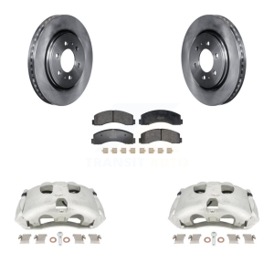 Front Brake Caliper Rotors & Semi-Metallic Pad Kit For Ford Expedition Lincoln Navigator KC8-101362P