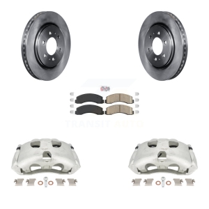 Front Disc Brake Caliper Rotor And Ceramic Pad Kit For Ford Expedition Lincoln Navigator KC8-100314N