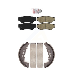 Front Semi-Metallic Disc Brake Pads And Rear Drum Shoes Kit For Chevrolet Tracker Suzuki KNN-100042