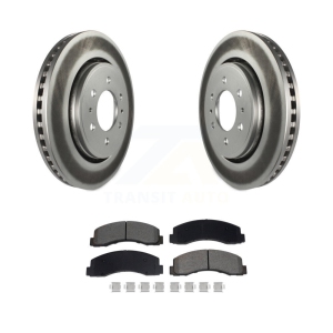 Front Coat Brake Rotors Semi-Metallic Pad Kit For Ford F-150 Expedition Lincoln Navigator KGS-102631