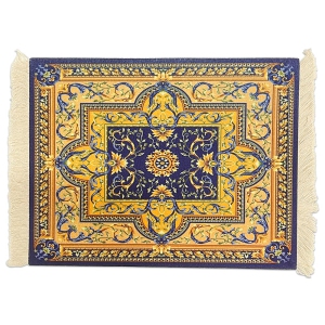 Oriental Persian Carpet Style Mouse Pad Vintage Miniature Bohemian Rug Desk Pad Non Slip Computer Mouse Mat Coaster Table Decor for Elegant Office Home Accessories